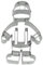 RBV Birkmann Ausstechform Feuerwehrmann, Ausstechform zum Ausstechen und Dekorieren von Plätzchen, Marzipan, Fondant, Edelstahl, spülmaschinengeeignet, Größe:8 cm, 199224