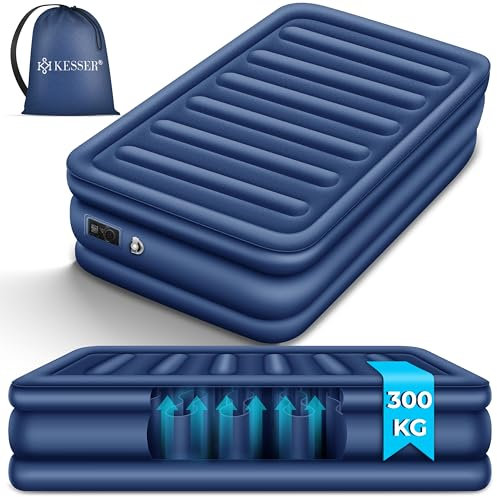 KESSER® Colchón Inflable con Bomba eléctrica integrada Colchón Inflable Elevado para los huéspedes de la Noche con Bolsa de Almacenamiento