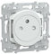 Schneider Electric Ovalis S320052 - Toma de corriente 2P+T 16A rasante (terminales automáticos), color blanco