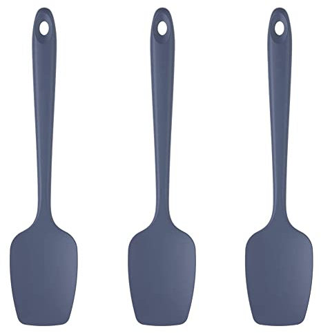 Silikon-Spatel, schwarz, hochtemperaturbeständig, Gummi-Spatel und Backspatel, 3 Stück