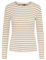 PIECES Damen T-Shirt,Silver Mink/Stripes:Cloud Dancer,M