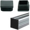 Endkappen Abdeckkappen 30x30mm 4 Stück für Stahl Aluminium Kunststoff eckige Quadratstopfen Rohrstopfen für Vierkantrohr witterungsbeständige Endstopfen