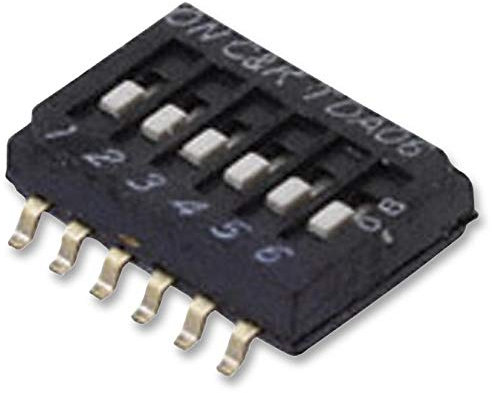 Schalter, Unterputz, SPST, 6-Wege, SMD, SIP/DIP-Schalter, 1 Stück | TDA06H0SB1