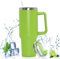 Doppelwandiger Edelstahl Vakuum Isolierbecher 40oz 1200ml Tragbare Autobecher Becher Tumbler mit Griff und Strohhalm Kaffeebecher Autobecher Reisebecher Thermobecher Für Kalte Heiße Getränke