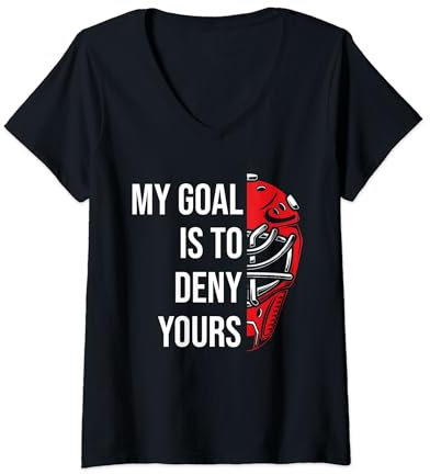 Damen Feldhockey Deny Tore Eishockey Torwart Torwart Ausrüstung T-Shirt mit V-Ausschnitt