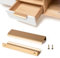 SPDYCESS 10 Piezas Tiradores Ocultos de Muebles, Tiradores de Armario Cajone, Tiradores Aluminio de Puerta para Cocina Dormitorio Baño, con Tornillos, Oro Cobre, 128mm