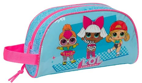 LOL Surprise! Divas Große Kulturtasche für Kinder, anpassbar an den Kinderwagen, ideal für Kinder von 5 bis 14 Jahren, bequem und vielseitig, Qualität und Widerstandsfähigkeit, 26 x 16 x 9 cm, Blau,