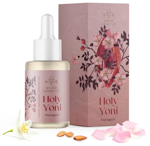WILDEURNATUR – Premium Intim Massageöl Holy Yoni – Natürliche Intimpflege mit Rosenduft, intensiv pflegend & feuchtigkeitsspendend, 30ml