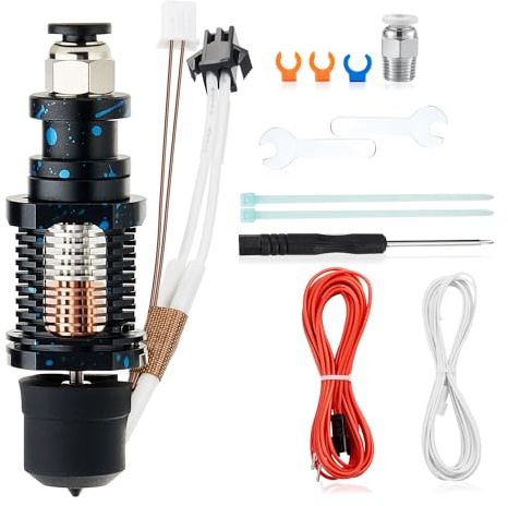 CHC V6 Hotend Keramik Ganzmetall für Voron 2.4 Prusa i3, von SAPLUSREPRAP | Schnellheizung, Einfache Installation für Voron 2.4 Prusa i3 Mini MK2 MK2S MK3 MK3S MK3S+ V6 Extruder Hotend 3D-Drucker