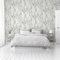 WALLPAPER EMPIRE - Carrara Marble White with Silver/Grey Highlights Wallpaper Abstract Design Perfect for Bedrooms/Living Spaces and Feature Walls