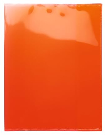 HERMA 19626 Heftumschläge Quart Transparent Rot, Hefthüllen aus strapazierfähiger, abwischbarer und extra dicker Polypropylen-Folie, durchsichtige Heftschoner Set für Schulhefte, farbig