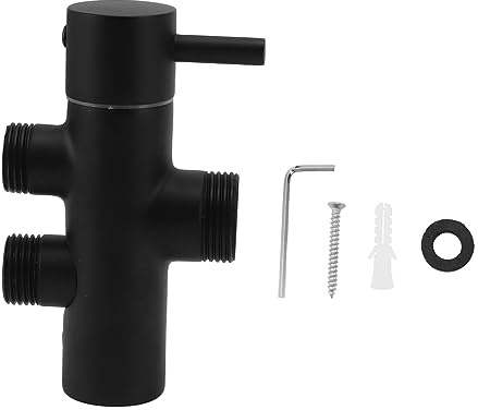 Duschkopf-Arm-Umsteller, Duschkopf-Umsteller, Dusch-Umstellventil, Schwarz, Rostfrei, Auslaufsicher, Wandmontierter Duscharm, Umstellventile
