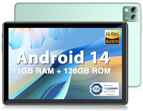 DOOGEE T10S Tablette Android 14【2024】, 11GB + 128GB (TF 1TB) 10.1 Pouces, Unisoc T606 Tablette Tactile, 8.4mm Ultra-Thin 6600mAh,8MP+5MP Widevine L1 Tablette, Dual 4G LTE /5G WiFi