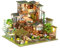 Milageto DIY Miniatur-Puppenhaus-Bausätze, Mini-Handgefertigtes Hausmodell mit Lichtern, DIY-Bastelvilla, Puppenhaus mit Möbeln für Jungen und Mädchen