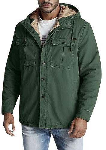 SRZYMJ Wintermantel Herren Lang Warm Dicker Übergangsmantel Wintermantel Parka Übergangsjacke Freizeitjacke Elegant Outdoorjacke Funktionsjacke Softshelljacke Sweatjacke Steppjacke Fleecejacke