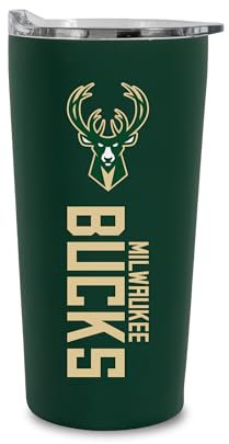 Rico Industries NBA Basketball Milwaukee Bucks Trinkbecher, weich, griffig, 530 ml