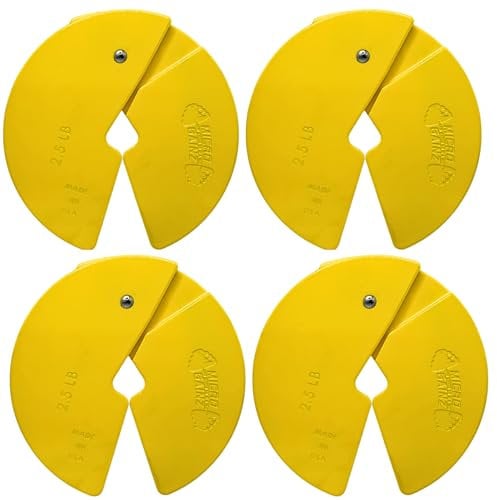 Micro Gainz Dumbbell Fractional 2.5 lb Weight Plate, Ideal for Micro Loading, (Choose Color) 4 Piece Fractional Weight Plates, Designed for Dumbbell Training, Made In USA (Yellow)