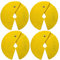 Micro Gainz Dumbbell Fractional 2.5 lb Weight Plate, Ideal for Micro Loading, (Choose Color) 4 Piece Fractional Weight Plates, Designed for Dumbbell Training, Made In USA (Yellow)