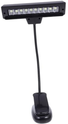 JEWEDECO Ansteckbare Usb Led Notenständerleuchte Dimmbar Mit Augenschutz Flexibel Verstellbare Schwanenhals Tischlampe Für Musiker