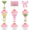 30 Pack Martini Bow Birthday Cupcake Toppers A Tini Bit Older Bow Olive Green Wine Glass Birthday Party Decorations Martini Bachelorette Bridal Shower Party Tini Bar Party Decorations