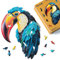 Figured'Art Holzpuzzle Erwachsene und Kinder 200 Teile Tiere - Bunter Tukan - Originelles Design 23,3x33,7 cm Einzigartige Form mit Premium-Holzkiste