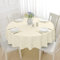 Romanstile Cream Round Table Cloth Wipe Clean Outdoor 150cm,water resistant Stain Resistant Washable Tablecloths Table Cover for Christmas Kitchen Dining table Party Wedding Garden Restaurant Sommer