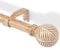 DEFYNEE Bastone per tende in legno per tende con occhielli, 76-198 cm, diametro 25 mm, asta per tende in legno estensibile con motivo a foglie di finto grano, asta per tenda per finestra o porta