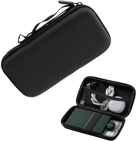 YSBCNK 1 Pack Power Bank Case, Cable Case, Travel Cable Organiser, EVA Portable Electronic Accessories Storage Bag, Durable Travel Organizer for Chargers, Cables, Adapters