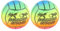 QUMIIRITY 2 Stück Regenbogen Volleyballspiel Pool Basketballkorb Aufblasbar Motorisiert Pool Schwimmring Aufblasbarer Strand Pool Volleyball Spielplatzball Kleinkind Kleine Bälle
