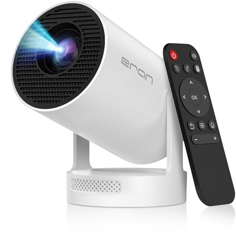 【Electric Focus】Mini Portable Projector with 4K Support, Bluetooth 5.4 WIFI6, 5watt Sound Base Speaker, 260 ANSI, Android 11, 210° Rotation , Auto Keystone Correction Video Projector HY300 PLUS