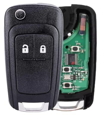 INOKEY Clé Opel Corsa E Astra J Insignia Mokka Adam Zafira Karl Cascada (2009-2016) Clé Che vrolet Cruze Aveo Trax Orlando Spark (2008-2015) - Aftermarket - 2 Boutons - Transp Pile et Lame Inclus