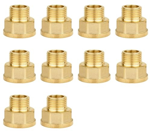TopHomer Lot de 2 raccords de réduction de douille filetée femelle vers 1 mâle en laiton pour raccord de tuyau – DN25