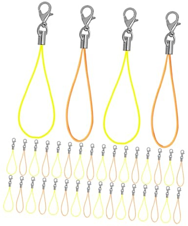 DIYEAH 200 Pièces Lot de pour Téléphone avec Fermoir Mousqueton Sangles de Poignet Colorées pour DIY Bijoux et Accessoires Téléphoniques Cordon de Charme Pratique et pour Téléphone