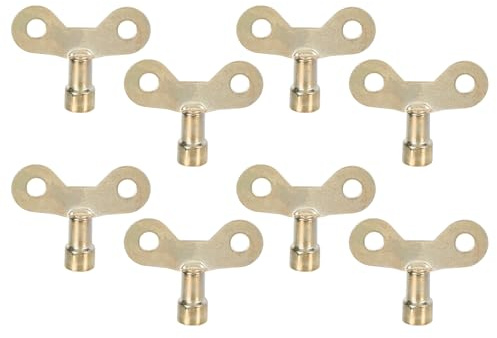CLISPEED Clés Des Vannes De Radiateur Carrées 4 Mm, Lot De 10 Pièces, Acier Robuste, Légères Et Portables, Clé Du Trou Purge Du Radiateur Pour Purge Et Ventilation, Usage Domestique