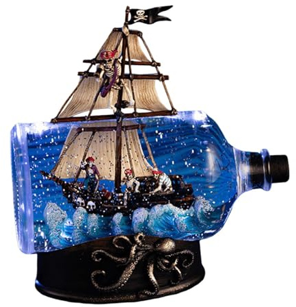 JunZheHub Maquette de Bateau Pirate En Bouteille – Décoration Intérieure et Extérieure