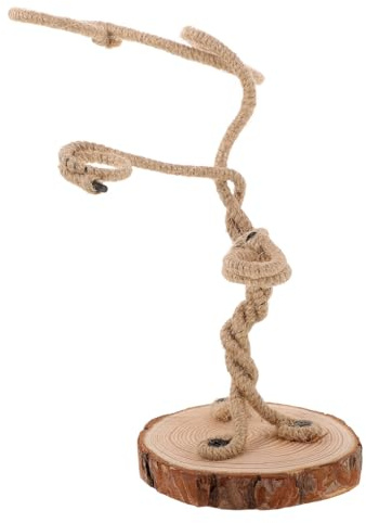 Veemoon Support en Métal et Bois Léger pour Tillandsia Vraie Plante Porte-plantes Créatif et Élégant pour Décoration Végétale de Bureau