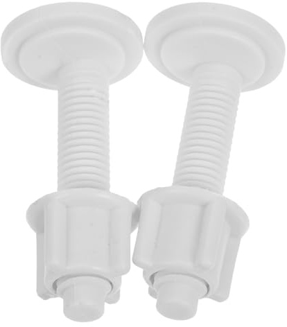 Ipetboom Lot de 2 Vis et Écrous en Plastique 29 X 29 CM pour Abattant de Toilette Chevilles d'Expansion en Caoutchouc Kit de Fixation à Dégagement Rapide pour Réparation et Remplacement