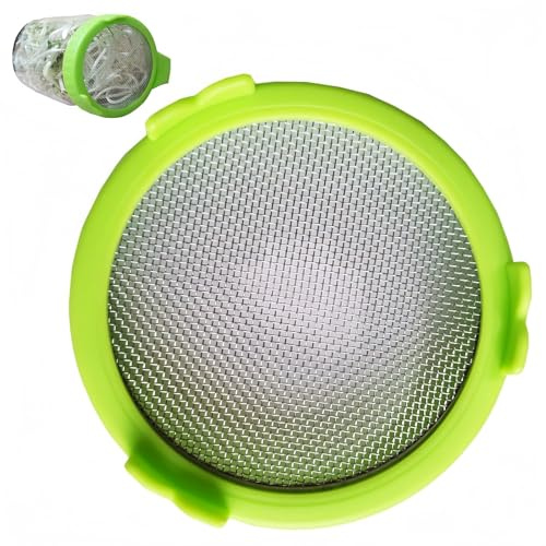 Mason Jar Sprout Lids,Sprouting Jar Strainer Lid,Plastic Sprouts Mesh Lid,Mason Jar Sprouting Lids With Screen for Wide Mouth Grow Bean Sprouts,for Broccoli Bean Radish Alfalfa Sprouts,86mm