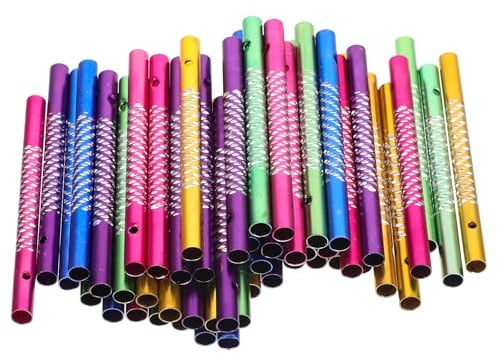WRITWAA Klangstäbe Für Windspiel Zum Basteln: 50 Stück Windspielrohre Zum Basteln Aluminium-rohre Leere Rohre Liefert Teile Kit (zufällige Farbe)
