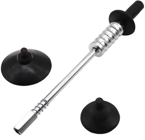 Kivivaka Kit professionnel d'extracteur de bosses de voiture avec ventouse et marteau sans peinture pour réparation de carrosserie Argenté (A)