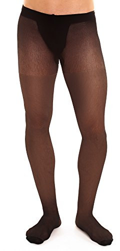 GLAMORY Classic 20 Collant da uomo Nero L