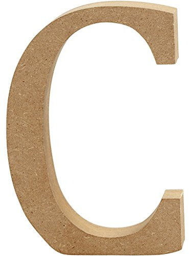 Creativ C MDF Buchstabe, braun, 13 x 2 cm
