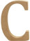 Creativ C MDF Buchstabe, braun, 13 x 2 cm