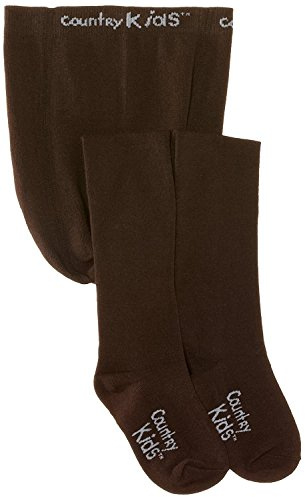 Country Kids Girl's Luxury Cotton Tights Plain Tights, Brown (Brown N/A), 12-24 Months (Manufacturer Size: 12-24)
