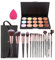 Pure Vie® 24 Stück Make Up Pinsel + 1 Schwamm Puff + 15 Farben Concealer Abdeckcreme Camouflage Palette Cover Abdeck Makeup