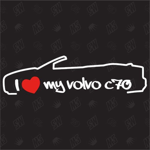 Speedwerk - Motorwear I Love My C70 Cabrio - Sticker kompatibel mit Volvo - Baujahr 2005-2013