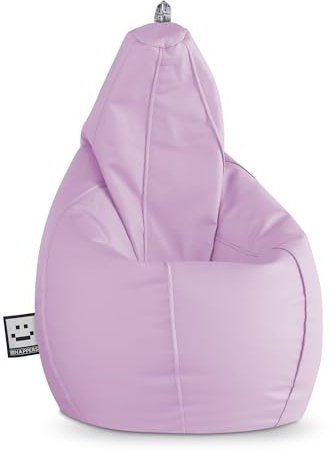 HAPPERS Puff Salón Pera Polipiel Interior Lavanda XL