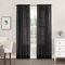 Megachest a pair of slot top voile curtains (Black, 56 wideX81 drop 2 Panels)
