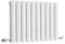 Milano Aruba White Horizontal Double Oval Panel Radiator - 400mm x 595mm