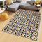TAPISO Maya Teppich Kurzflor Wohnzimmer Modern Gelb Grau Weiß Schwarz Floral Mosaik Geometrisch Schlafzimmer Esszimmer ÖKOTEX 180 x 250 cm